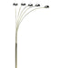 84' Tall Metal Floor Lamp with Polished Brass finish and 5 adjustable Arch Arms Default -DTYStore