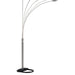 84' Tall Metal Floor Lamp with Satin Nickel finish and 5 adjustable Arch Arms Default -DTYStore