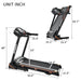 Folding Electric 3.5HP Treadmill With Incline Medium Running Machine Motorised LCD Gym 330lbs Folding Treadmill Electric Motorized Power 14.8KM/H Running Fitness Machine Gym(W54031811 Upgrade ) - DTYStore