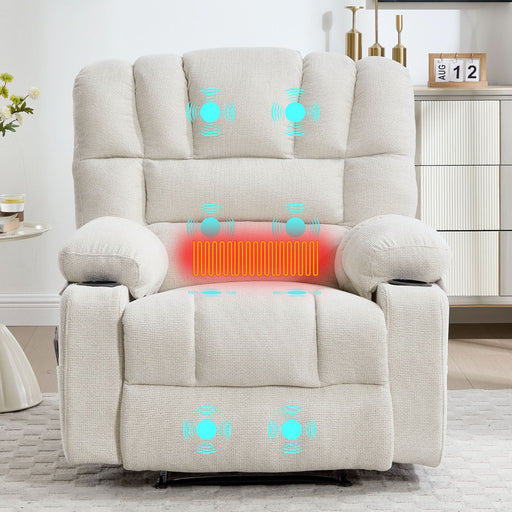 Living Space Reclining Chair Recliner Sofa with Heating and Vibration