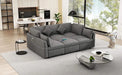 85.4' Sectional Sofa Modular Sofa U-shaped Sofa Couch Sofa Bed L-shaped Sofa with a Movable Ottoman and Two USB Ports for Living Room, Grey Default -DTYStore