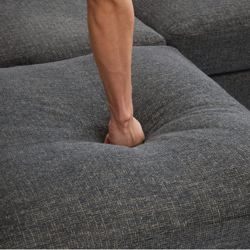 85.4' Sectional Sofa Modular Sofa U-shaped Sofa Couch Sofa Bed L-shaped Sofa with a Movable Ottoman and Two USB Ports for Living Room, Grey Default -DTYStore