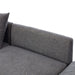 85.4' Sectional Sofa Modular Sofa U-shaped Sofa Couch Sofa Bed L-shaped Sofa with a Movable Ottoman and Two USB Ports for Living Room, Grey Default -DTYStore