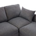 85.4' Sectional Sofa Modular Sofa U-shaped Sofa Couch Sofa Bed L-shaped Sofa with a Movable Ottoman and Two USB Ports for Living Room, Grey Default -DTYStore