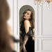 Floor Standing Mirror, Wall Mirror with Stand Aluminum Alloy Thin Frame,21''*64'',Gold-arched - DTYStore
