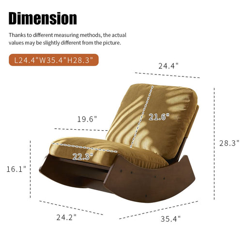 Comfortable Glider Rocking Chair, High-Quality Upholstery Glider Chair, Solid Wood Frame, Perfect for Multiple Settings Accent Reading Chair for Bedroom,Living Room,Nursery - Image 9