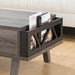 Antique Wooden Livingroom Coffee Table with Two Storage Drawers, Distressed Grey & Black - DTYStore