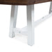 Outdoor Carlisle Benches, Sandblasted Dark Brown + White(Set of 2) - DTYStore