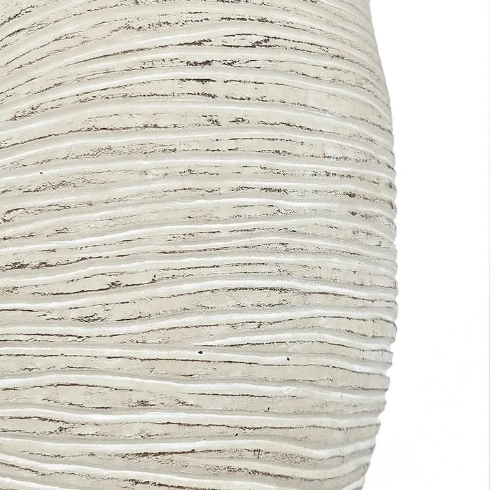 8.5x5.5x6.3' Sand and Cement Nautilus Shell Planter with Textured Beige Finish Default -DTYStore