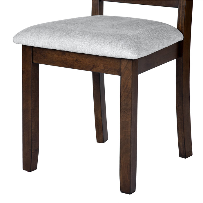 3 Piece Kitchen Dining Set with Drop Leaf Dining Table and 2 Dining Upholstered Chairs, Dining Room Set for Small Places, Brown