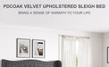 LIFT UP VELVET GRAY FULL SIZE BED - DTYStore