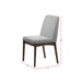 Grey Fabric Upholstered Dining Chair, Brown(Set of 2) - DTYStore