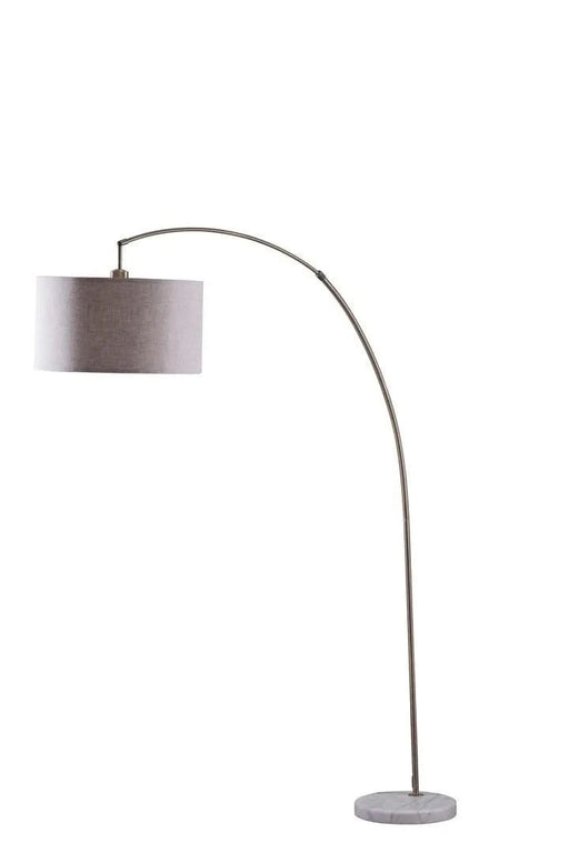 86' Tall Metal Floor Arc Lamp 'Bowery', Beige and Antique Gold Default -DTYStore