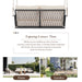 1-Piece Woven Rope Outdoor Swing Sofa with Soft Cushions Seating 2 for Patio, Courtyard and Balcony (Beige) - DTYStore