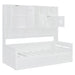 Twin Size Wooden Daybed With Hydraulic bed and All-in-One Cabinet and Shelf, White - DTYStore