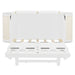Full Murphy Bed with Hidden Storage & Modern Woven Design,White - DTYStore