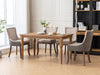 Furniture, Ultra Side Dining Chair, Thickened fabric chairs with neutrally toned solid wood legs, Bronze nail head, Set of 2, Beige and Patterned,SW2207BG - DTYStore