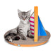 Cat Condo Scratcher Post Cardboard, Sailboat Shape Cat Scratching Board, 21.26x13.78x15.75 inch - DTYStore