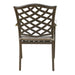 Outdoor Patio Aluminum Dining Arm Chair With Cushion, Set of 2, Cast Slate - DTYStore