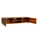 Walnut TV Stand for 70 Inch TV Stands, Media Console Entertainment Center Television Table, 2 Storage Cabinet with Open Shelves for Living Room Bedroom - DTYStore
