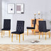4 piece dining chairs.The gold metal legs complement the black velvet, showcasing a perfect blend of modern and classic elements.Suitable for various occasions such as kitchens,conference rooms, etc. - DTYStore