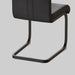 Modern Dining Chairs,PU Faux Leather High Back Upholstered Side Chair with C-shaped Tube. Black Metal Legs for Dining Room Kitchen Vanity Patio Club Guest Office Chair (Set of 4) (Black+PU) - DTYStore