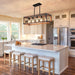 5-Light Retro Farmhouse Chandelier For Kitchen, Living room, Dining room Red(No Bulbs) - DTYStore