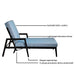 3PC Outdoor Aluminum Patio Furniture Chaise Lounge Set, 2 Chaise & 1 End Table with Modern Tapered Feet,Pneumatic Adjustable Backrest for Effortless Reclining, Wheels, Sunbrella Cushion, Ember Black - DTYStore