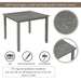 5 Piece Industrial Wooden Dining Table Set with 4 Chairs for Dining Room - DTYStore
