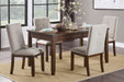 Chenille Upholstered Chairs Set of 2 Dark Cherry Finish Wood Frame Tufted Back Dining Chairs for Kitchen Funiture - DTYStore