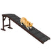 Dog Ramp for Bed, Pet Ramp for Dogs with Non-Slip Carpet and Top Platform, 74" x 16" x 25", Brown - DTYStore