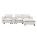 109*57"Modern Sectional Cloud Sofa with Console,USB Charging Port,Reading Light,Cup Holder,4 Seat Chenille Modular Couch,Storable Indoor Funiture for Living Room,Apartment,2 Color - DTYStore