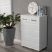 Six Drawer Side Table-White - DTYStore