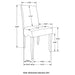 Grey and Black Upholestered Dining Chair (Set of 2) - DTYStore