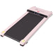 Soozier Under Desk Treadmill, Portable Walking Pad with Foldable Wheels, Remote Control, LED Display, 264 lbs Weight Capacity, Pink - DTYStore