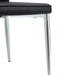 6 black dining chairs. Modern chairs from the Middle Ages. Made of PU material cushion and silver metal legs. Suitable for restaurants and living rooms - DTYStore