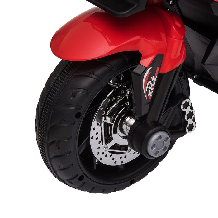 6V Kids Motorcycle Toddler Ride-on Toy, High-Traction Battery-Operated Mini Electric Motorbike with Forward/Reverse Switch, Music, Headlights, Horn, Red - DTYStore