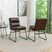 Milos Contemporary Upholstered Dining Chairs, Set of 2, Antique Brown - DTYStore