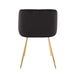 Fran Contemporary Chair in Gold Metal and Black Velvet by LumiSource - Set of 2 - DTYStore