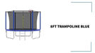 8FT TRAMPOLINE Blue Default -DTYStore