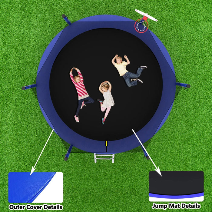 8FT TRAMPOLINE Blue Default -DTYStore
