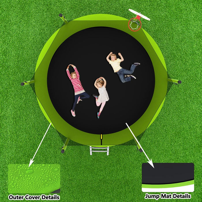 8FT TRAMPOLINE Green Default -DTYStore