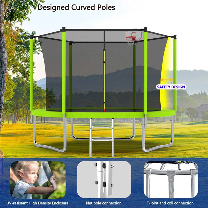 8FT TRAMPOLINE Green Default -DTYStore