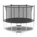 8FT Trampoline with Safety Enclosure Net, Outdoor Trampoline with Heavy Duty Jumping Mat and Spring Cover Padding for Kids and Adults Default -DTYStore