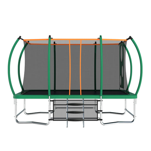 8X14FT Outdoor Square Trampolines for Kids Adults Long Rectangular Tumbling Trampoline Default -DTYStore