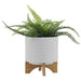 8' CHEVRON PLANTER W/ STAND, WHITE Default -DTYStore