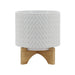 8' CHEVRON PLANTER W/ STAND, WHITE Default -DTYStore