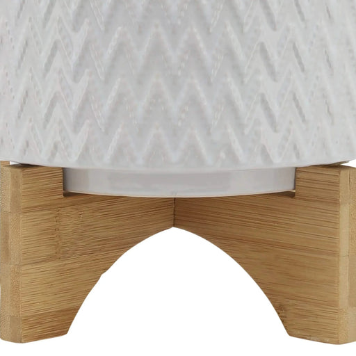 8' CHEVRON PLANTER W/ STAND, WHITE Default -DTYStore