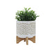 8' CHEVRON PLANTER W/ WOOD STAND, BEIGE Default -DTYStore