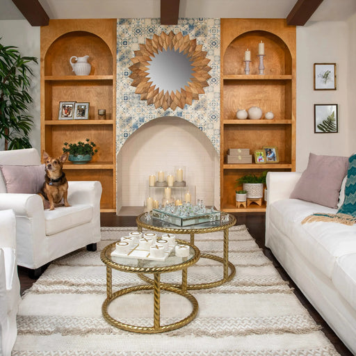 8' CHEVRON PLANTER W/ WOOD STAND, BEIGE Default -DTYStore